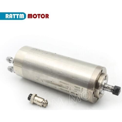 1.5kw Waterproof Water cooled spindle motor 220V ER11 6A 24000rpm runout off 0.01mm 4 bearings