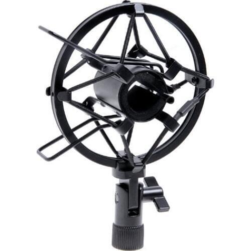 1 Set Handheld Condenser Microphone Shock Mount Clip Dynamic Studio Holder, Black