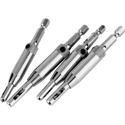 4 Pcs/Set Self Centering Hinge Drills Bit Set HSS Wood Hole Saw Hardware Tools TT-best