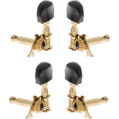 4 Pieces Open Metal Tuning Pegs Tuners for Ukulele Uke Replacement Parts DIY Golden