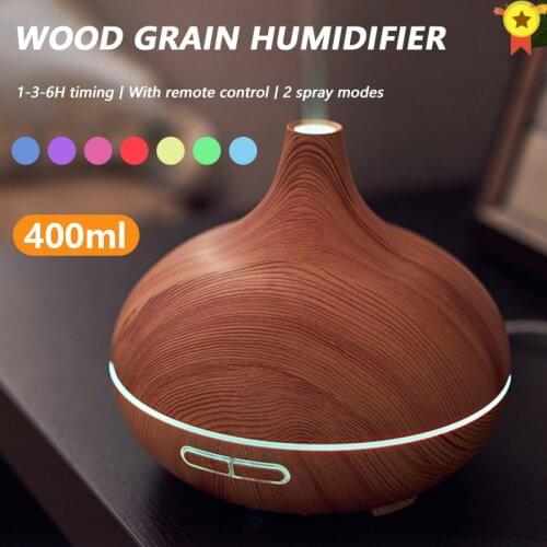 400ml Remote Control Air Aroma Ultrasonic xiomi Humidifier With Color LED Lights Electric Aromatherapy Essential Oil Diffuser