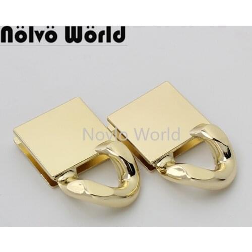 5-25pairs 23*38mm light gold 11mm inner new products metal connector buckle for chain bag bag hanger purse accessories