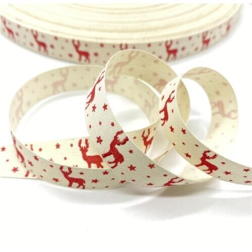 5Yards 15mm Cotton Ribbon Black and white pattern Printed Cotton Ribbons For Wedding Christmas Decoration DIY Sewing Fabric #23