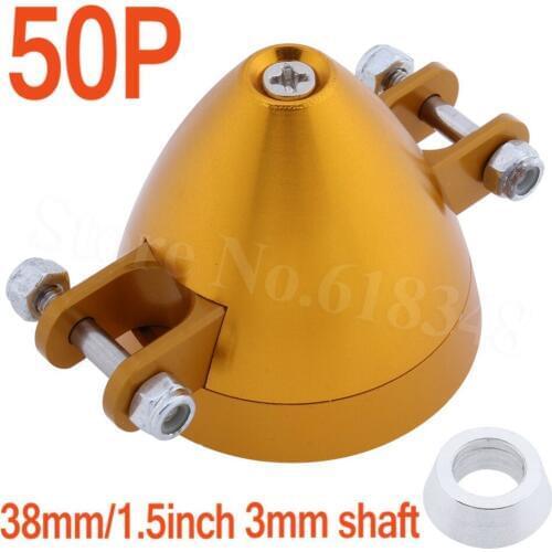 50pcs /Lot 38mm 1.5inch Alloy Folding Prop Spinner 3.0mm Shaft Adaptor 6mm RC Plane Parts