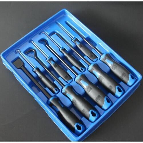 9-piece oil seal screwdriver Oil seal puller Disassembly and assembly oil seal hook O-ring removal tool O-ring hook