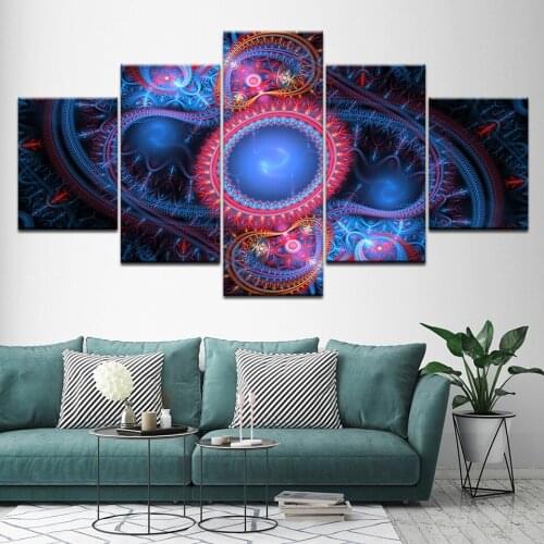 Canvas Painting Psychedelic Beach abstract 5 Pieces Wall Art Painting Modular Wallpapers Poster Print for living room Home Decor
