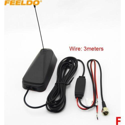 FEELDO 1Set Car F Connector Active Digital Aerial TV Antenna With Amplifier For Digital TV #AM929