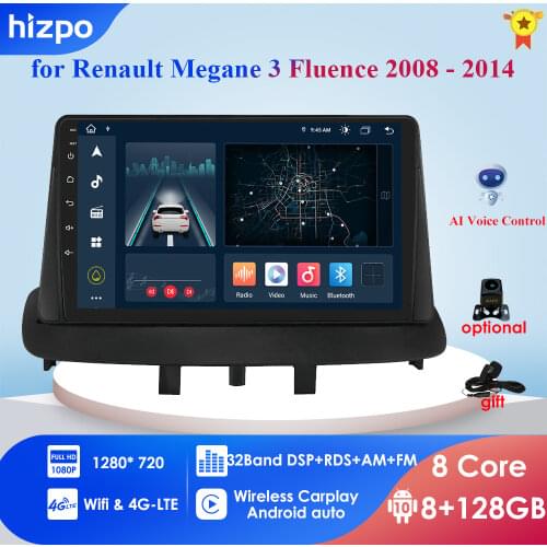 4G 64GB Plus For Renault Megane 3 2008 - 2014 Car Radio Multimedia Video Player Navigation GPS Android No 2din 2 din dvd WIFI BT