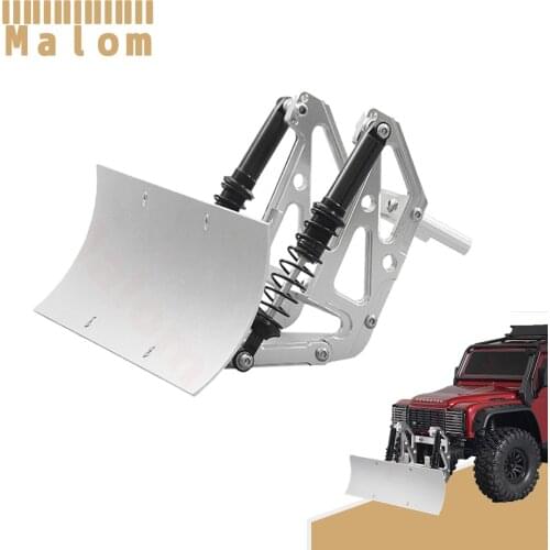 RC Car Metal Blade Snow Plow for 1/10 RC Crawler Axial SCX10 90046 03007 Traxxas TRX4 TRX6 RGT 86100 Snow Shovel Upgrade Parts