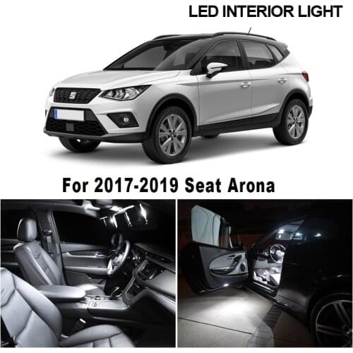 13pcs White Canbus Error Free LED Bulbs Interior Map Reading Dome Light Kit For Seat Arona 2017 2018 2019 Car Lamp Accessories