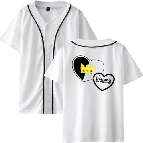 WAWNI Ranboo Baseball Uniform Men Womens T-shirts Fashion Jersey Hip-Hop Thin Tee Breathable Baseball Shirt New Unique Pullover