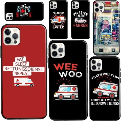 Ambulance EMS EMT Paramedic Case For iPhone 12 Pro Max mini 6S 7 8 Plus SE 2020 Case For iPhone 11 Pro Max XS X XR
