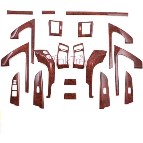 Interior Darker Wooden Color Decoration Mouldings Cover 2008-2011 2012-2015 Car Styling Accessories For Toyota Land Cuiser 200
