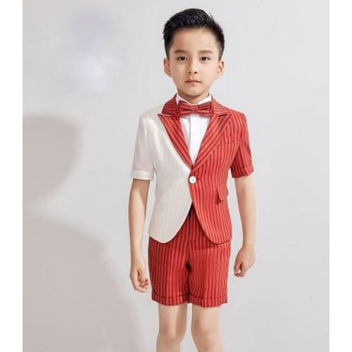 Baby Boy Summer Short Baby Show Performance Flower Girl Dress Handsome Boy Suit Dress Suit Jacket Kids Clothes Boy Clothes