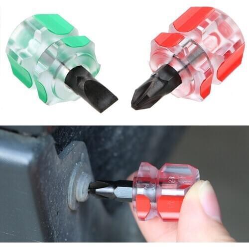 Mini Slotted Screwdriver Phillips Screwdriver Short Small Split Car Fender Repair Tools Repair Hand Tools