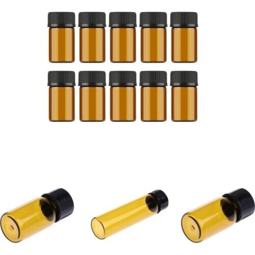 Liquid Sampling Sample Glass Bottles Vials Screwcap Capacity 3 -10ml 100pcs for Acetone Fumes Alcohol ect