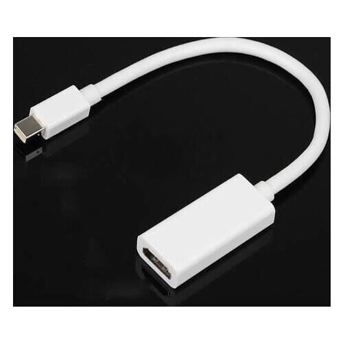 100pcs/lot Mini DP to HDMI-compatible Adapter Cable DisplayPort Display Port Male to Female Converter For Mac Macbook Pro Air