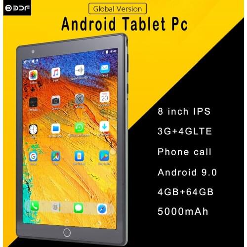 8 Inch 4GB+64GB Android 9.0 Tablet Pc Octa Core AI-CPU Have 3G Sim Card Wi-Fi ,Bluetooth,GPS,Touch Pad ,Mini Android Pad,5000mAh