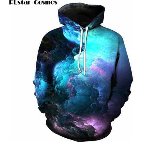 PLstar Cosmos Drop shipping 2018 New Fashion 3d Hoodies Mens Womens Sweatshirt galaxy Space Print Hoody Sportswear