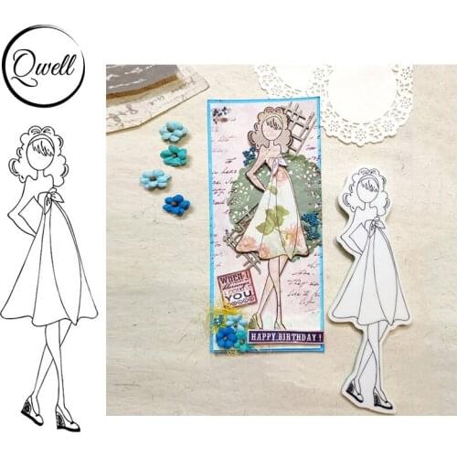 QWELL Clear Transparent Stamps Elegant Girl for DIY Scrapbooking Paper Craft Cards Decoration Album 2021 New