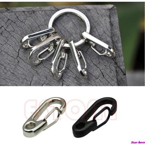10Pcs/Lot Spring Hook Clip Snap Shackle Stainless Steel Key Chains Clasps Style Fast Hook