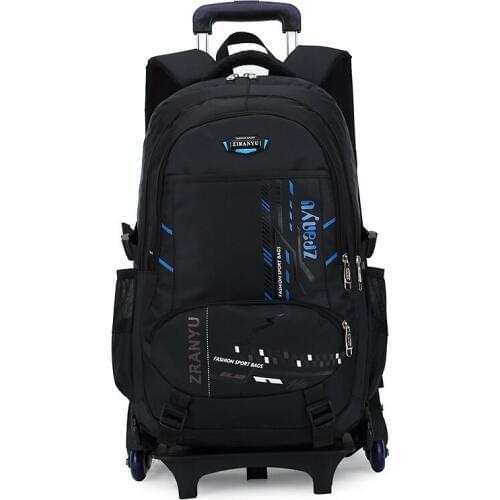 Kids boys girls Trolley Schoolbag Luggage Book Bags Backpack Latest Removable Children School Bags 6 Wheels Can climb stairs