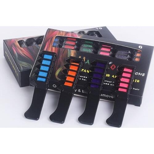 Disposable hair dye comb 6 color 10 color set multifunctional toner Dye hair stick Easy to clean and color hair comb