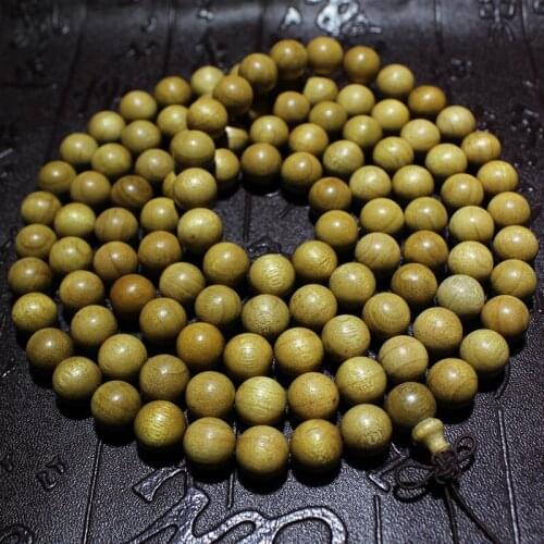 Sichuan Old Material Golden Silk Phoebe 108 Prayer Beads Rosary Bracelet Wenwan Men and Women