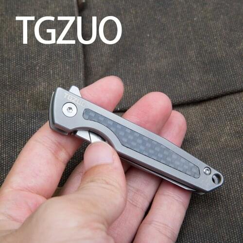 TGZUO Titanium alloy outdoor knife tool folding knife