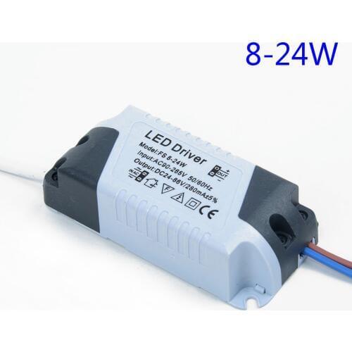 8-18W/ 8-24W LED Driver Power Supply 90-265V Transformator Convert Light Lamps Lighting Transformer Waterproof Electric Supply
