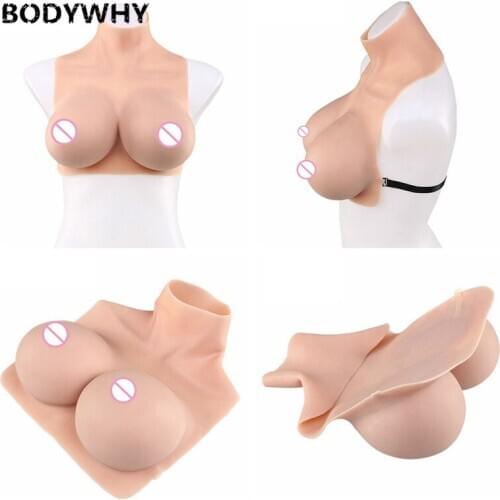 2020 Top Quality Realistic Silicone Breast Forms Artifical Fake Boobs For Crossdresser Shemale Transgender Enhancer Cosplay