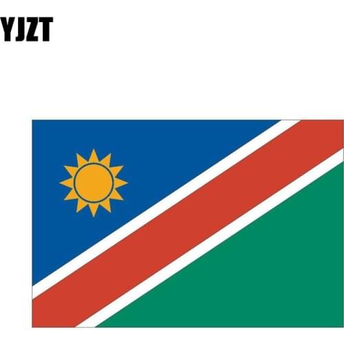YJZT 12.8CM*8.4CM Creative Funny NAMIBIA Flag Car Sticker Decal Accessories 6-0542