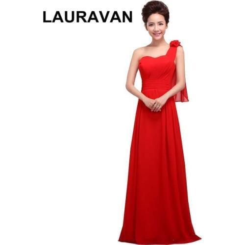 Vestido de renda formal yellow red blue bridesmaid gowns dresses formales new fashion new 2020 long one shoulder dress to party
