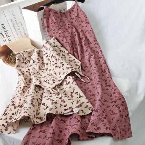 Bella philosophy 2020 women printed v-neck dress lady elegant Corduroy France dress female spaghetti strap spring vestidos