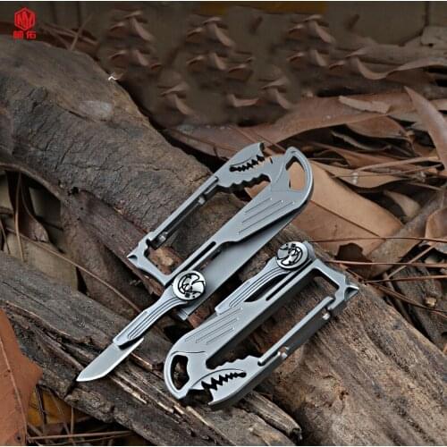 1PCS Titanium Alloy Multi-Function EDC Pocket Knife Portable Folding Knife Outdoor Portable Medical Rescue Knife Without Blade