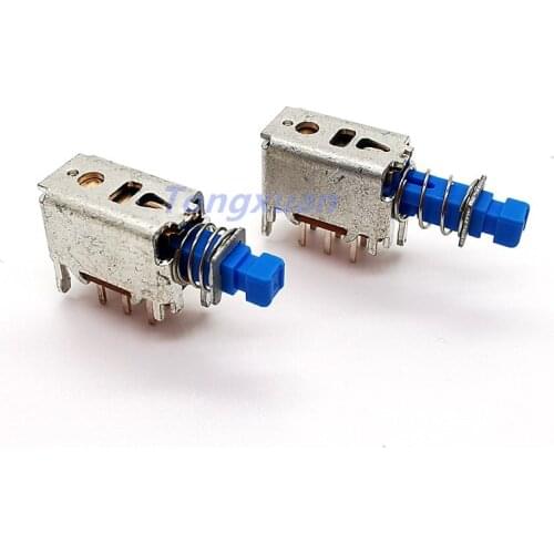 10pcs SPPJ320600 Latching Switch Lock 6Pins Push Pull Off Horizontal Power Button Switch