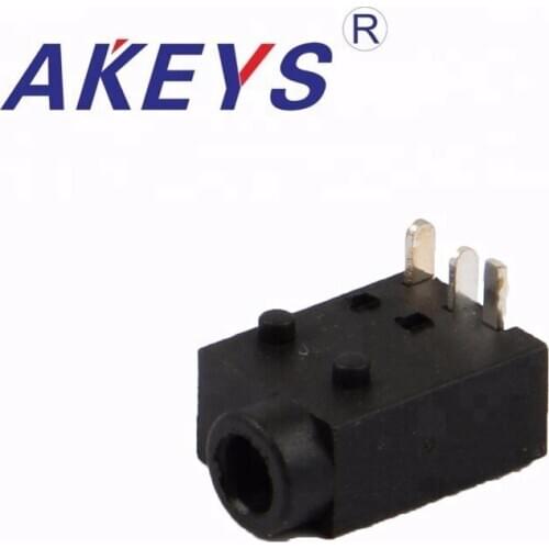 15PCS DC-076 Micro 6.4MM Female audio jack 3 PINS Dc Power Socket Jack Connector