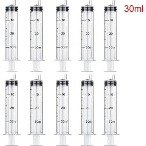 30ML 10PCS Plastic Syringe With Measurement Large Syringe For Refilling Soft Lipgloss tube No Needle Plastic Syringe Dispensing