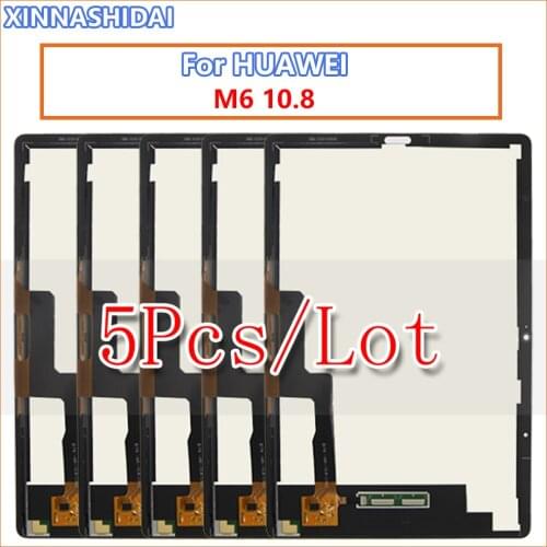 5PCS/LOT For Huawei MediaPad M6 10.8 LCD SCM-W09 SCM-AL09 SM-W09 LCD Display Touch Screen Digitizer Assembly 10.8'' Tablet LCD