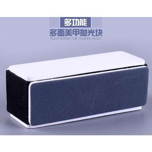 5Pcs Nail Files 4 Sides Sponge Nail Buffer Block Polishing Sanding Tools for White Black Nail Art Nailfile