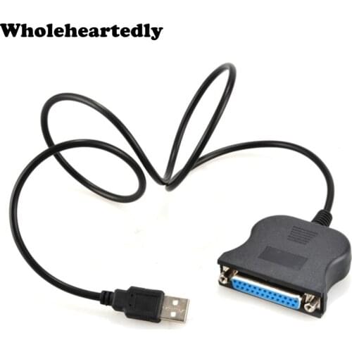 80cm USB To 25 Pin DB25 Female IEEE 1284 Parallel Printer LPT Adapter Print Converter Cable Win98/ 2000/ XP/ VISTA/ Win 7