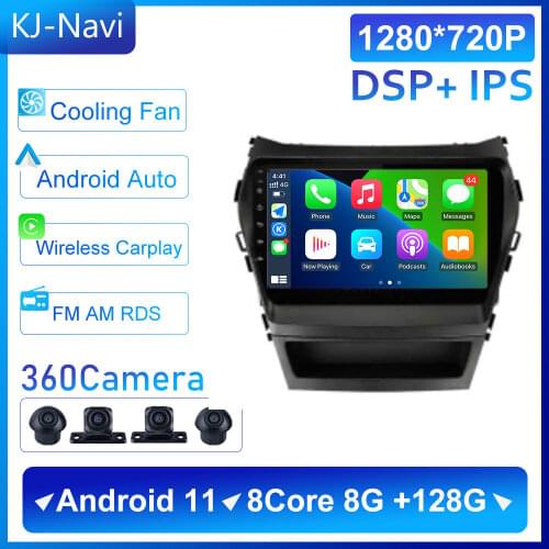 IPS Carplay WIFI DSP Stereo For Hyundai Santa Fe IX45 2013 2014 2015 2016 2017 Car Radio Player GPS Video Multimedia Android 11