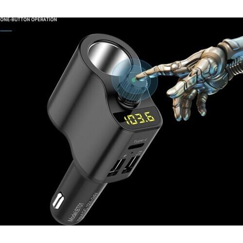 Car Lighter Bluetooth Cigarette Lighter USB Wireless FM Transmitter Car Charger BT01
