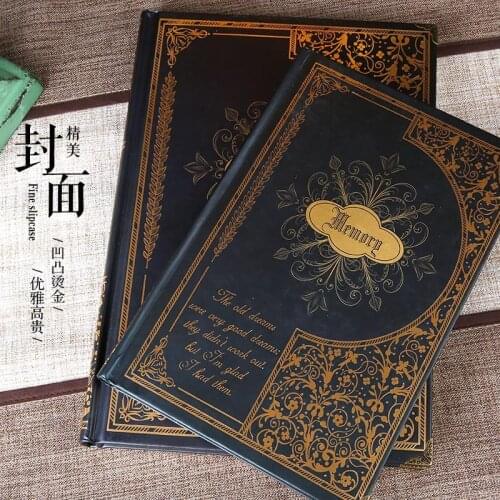 Retro Notepad Notebook Hard Surface Copy A5B5 Thicken Small Fresh University Birthday Note Book Office Commercial