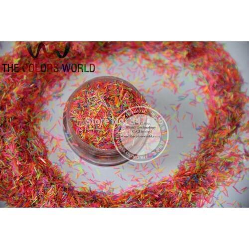 BN303-31 Mix Bright Neon Colors Solvent Resistant Sticker Spangles for nail art and Other DIY decoration 1Pack =50g