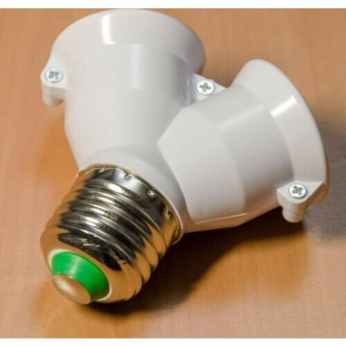 2 in 1 E27 Lamp Holder E27 Bulb Holder Lamp Socket Base Bulb Light For LED Adapter Splitter