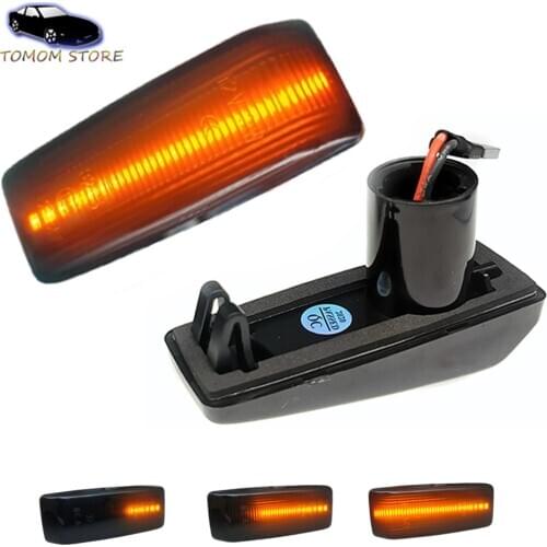 Dynamic LED Side Marker Lights Car Turn Signal Repeater Lamp For Mercedes-Benz W201 190 W202 W124 W140 R129 SL-CLASS