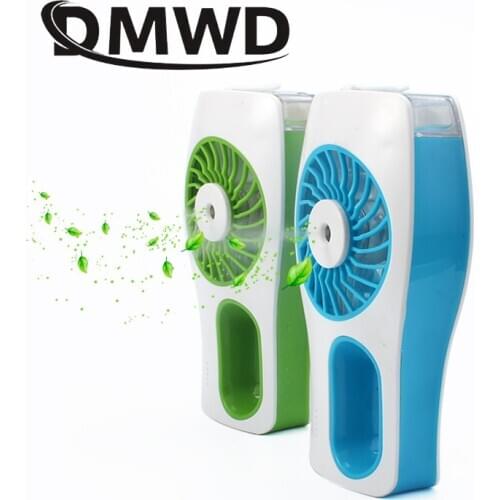DMWD Handheld Mini USB Rechargeable Battery Mist Spray Cooling Fan Air Conditioner Fans Outdoor Conditioning Cooler Humidifier
