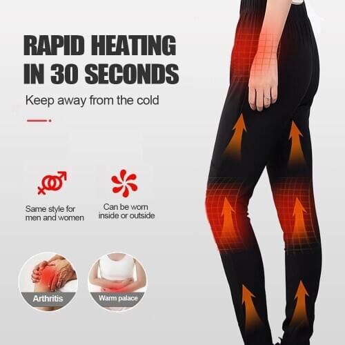 Electric Heating Trousers Heated Pad Physiotherapy Thermal Black Clothing Hot Compress Body Warmer Winter USB Warm Ski Pants