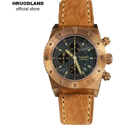 Hruodland Men's Watch With Leather Strap
